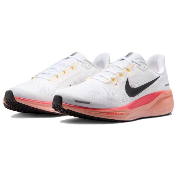 New Nike Zoom Pegasus 41 Anti Slip Wear Resistant Low Top Casual Running Shoes Men's White Orange IB6656-108