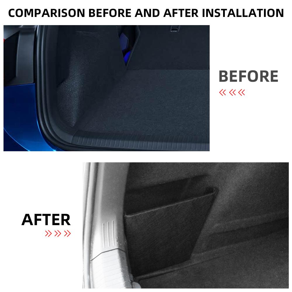 For Volkswagen VW Golf 8 MK8 GTI GTE R 2020 - 2026 Rear Trunk Organzier Partition Seperate Board Side Storage Box Accessories