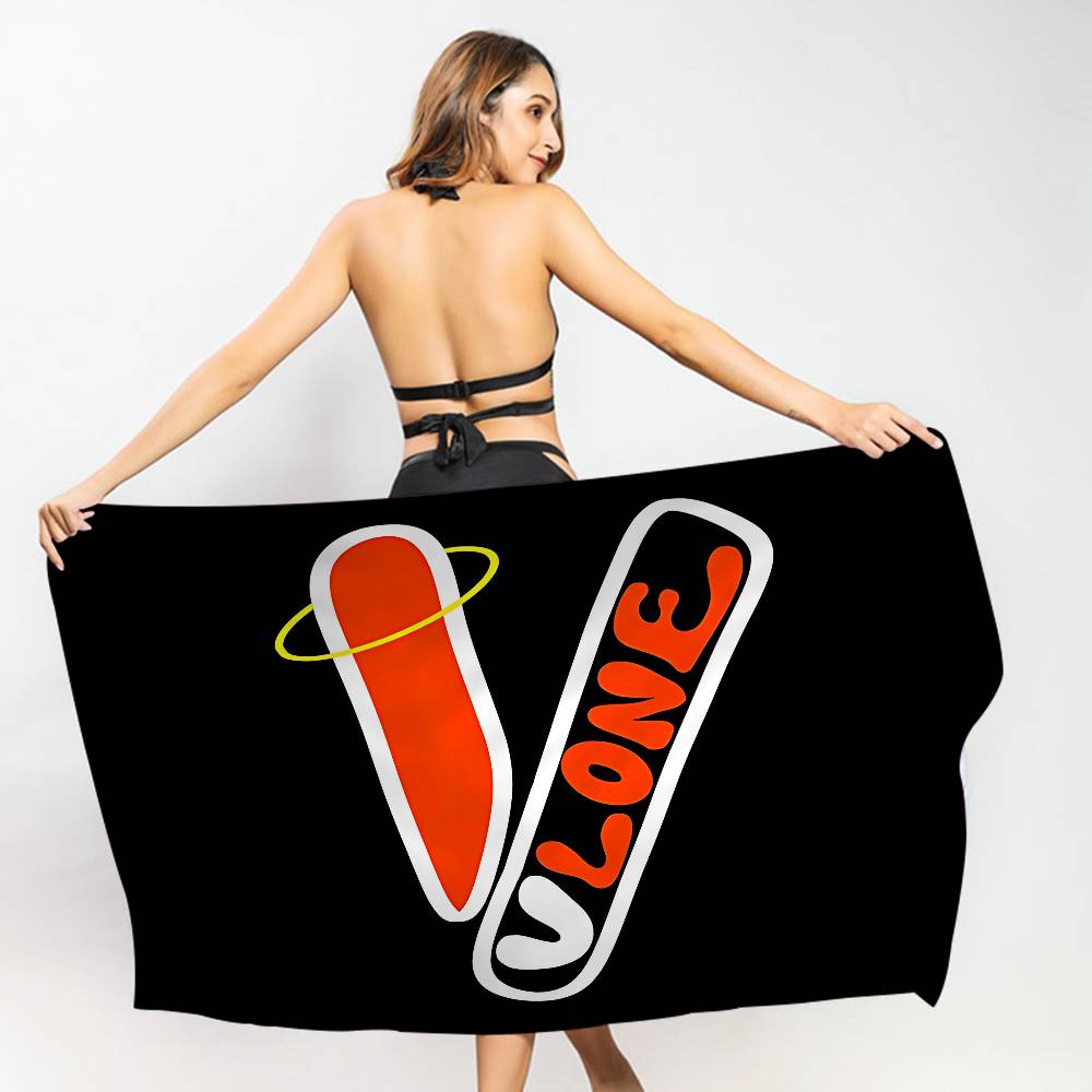 British Clothing Brand V-VLONE Beach Towel Colorful Bath Towels For Girl Microfiber Quick Dry Sand Free Yoga Spa Gym Pool