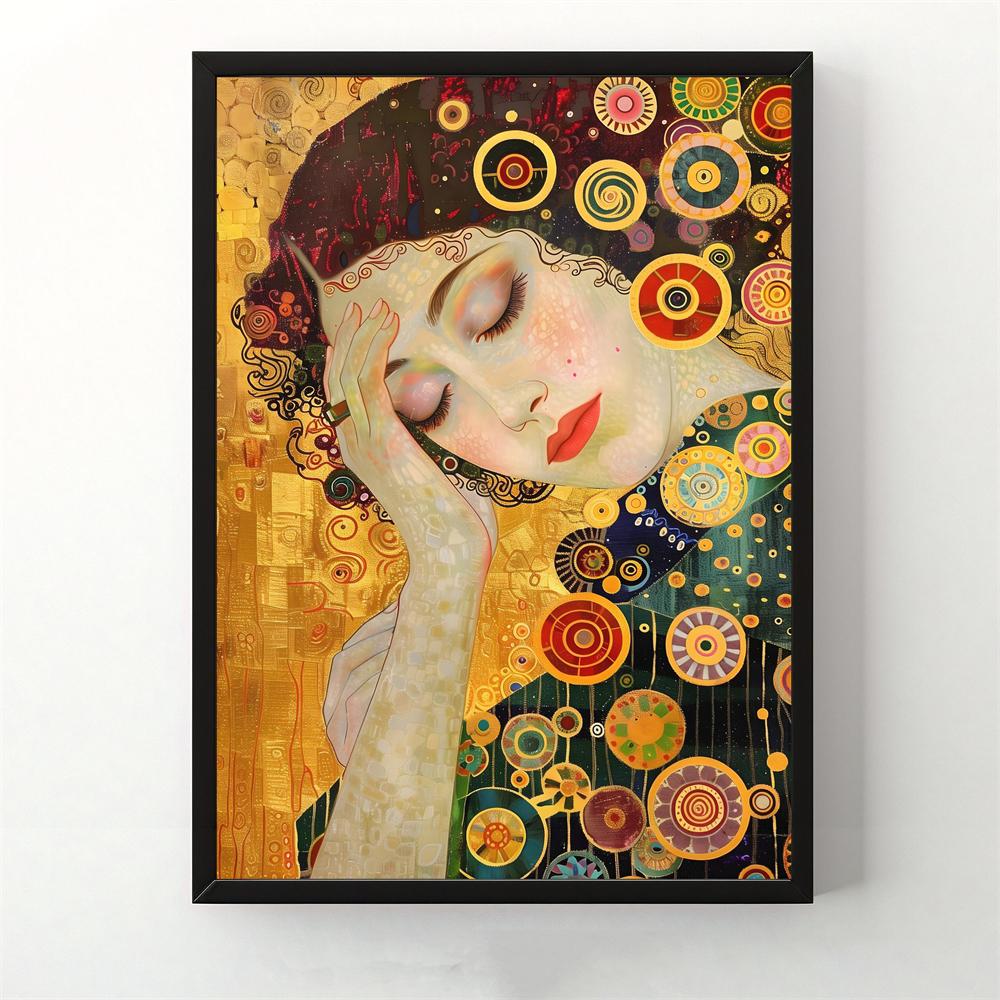 Gustav Klimt Woman Print Poster Gustav Klimt Inspired Art Prints Gustav Klimt Home Decor Vintage Poster Klimt Lady Portrait Art
