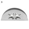 Yousheng Halbkreis-Taschentuchhalter mit Hohlmuster, robuster Edelstahl, Esstisch, Papierhandtuch, Serviettenclip-Spender, Organizer, Haushaltsbedarf