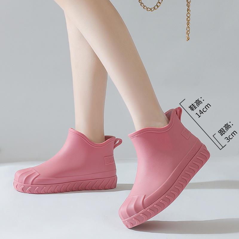 Japanese and Korean Platform Pvc Rain Shoes New Women's Outer Wear, Waterproof and Non-slip Outdoor Long Tube Fashion Rain Boots Women