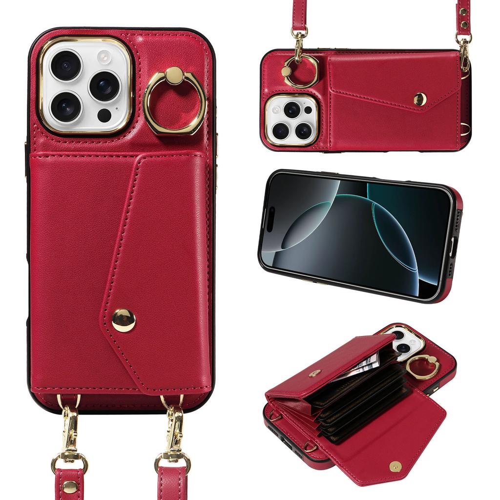 Compatible with iPhone 16 Pro Accordion Phone Case, Apple 15 Crossbody Phone Case, iPhone 14 Protective Case