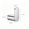 304 Stainless Steel Wall-Mounted Clothes Hook for Bathroom and Entrance - Single Hook for Coats, Hats, and Clothing