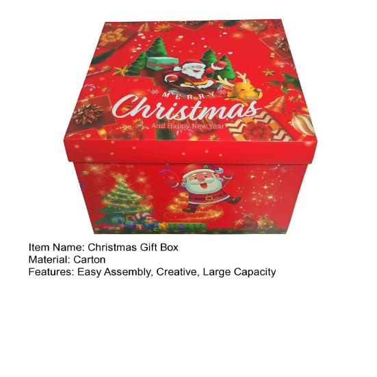 5-Layer Christmas Gift Box Explosion Gift Box with Bow Ribbon DIY Scrapbooking Surprise Container for Anniversary Snacks Jewelry Creative Memories