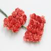12 Pcs Mini Artificial Rose Flower Bouquet 12 Heads Paper Rose Flowers with Stems for Scrapbooking Wedding DIY Crafts