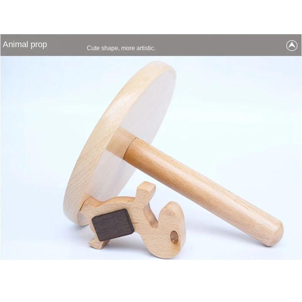 Solid Wood Creative Kitchen Tissue Holder Durable Standing Paper Roll Organizer  Table Top