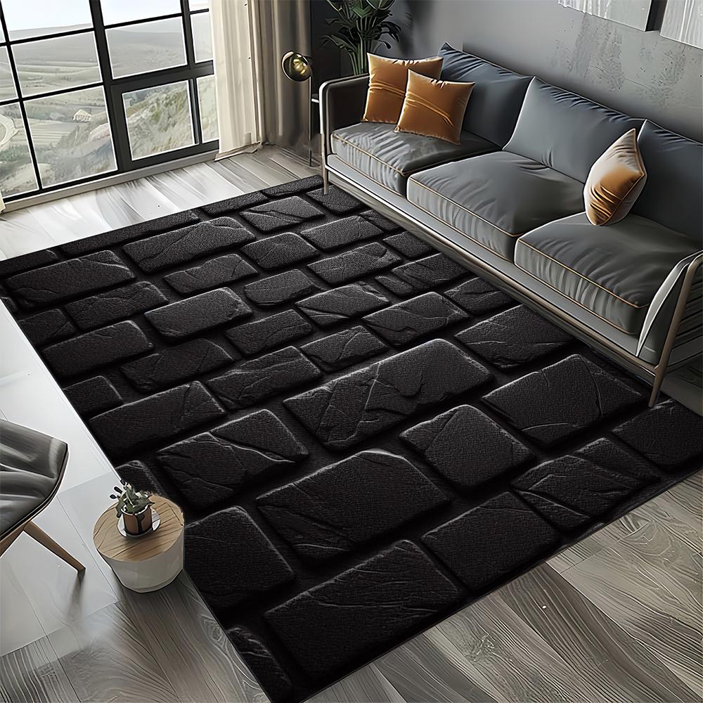 2025 New Style Brick Stone Building Wall Originality Rug Carpet for Living Room Bedroom Home Decor,kid Non-slip for Sofa Doormat