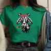 Cute Goat Pattern Printed T-Shirt Women's Goat Harajuku T-Shirt Summer Cool Fashion Women's Tops