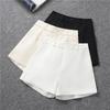 Women's High-Waisted Black A-Line Wide-Leg Slimming Shorts - Spring 2022 Korean Style
