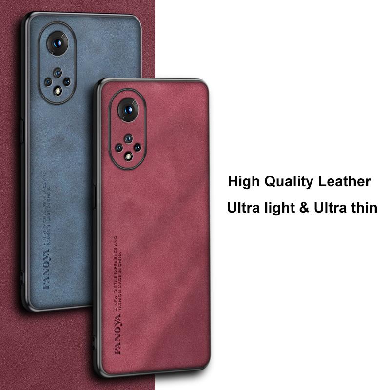 Luxury PU Leather Case For Honor 50 60 30 Pro Plus Cover Business Matte Silicone Phone Case For Huawei P30 P40 P50 Pro Nova 9 SE