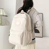 Simple Large Capacity Backpack Solid Color College Backpack Personality Laptop School Bag Students