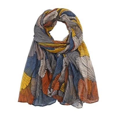 Fashion Women Brand Viscose Scarf Big Petal Floral Voile Hijab Shawls and Wraps Female Foulards Echarpe Designer 180*80Cm