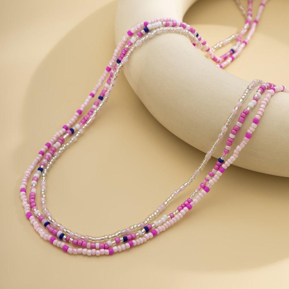 Colorful Rice Bead Waist Chain Body Jewelry Body Chain Jewelry Sweet Belly Chain Women