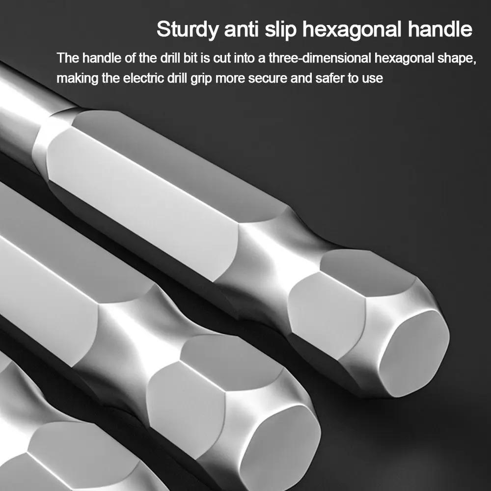 5Pcs Four Side Triangular Drill Bit Multiple Sizes Cross Hex Drill Carbide Drill Bit  Glass