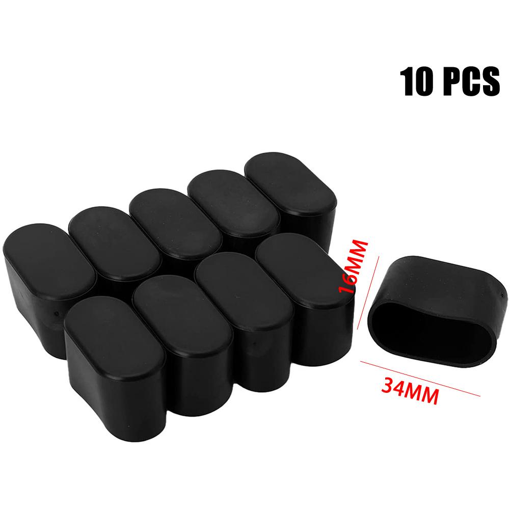 10pcs Rubber Chair Leg Cap Oval Covers Furniture Table Feet Floor Protectors Furniture Cups Home Accessories And Parts