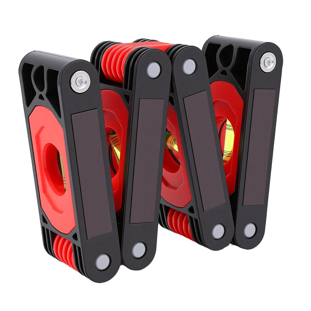 Folding Level Magnetic Multi Angle Foldable Leveler Tool with 4 Level Bubbles for Woodworking Home Projects