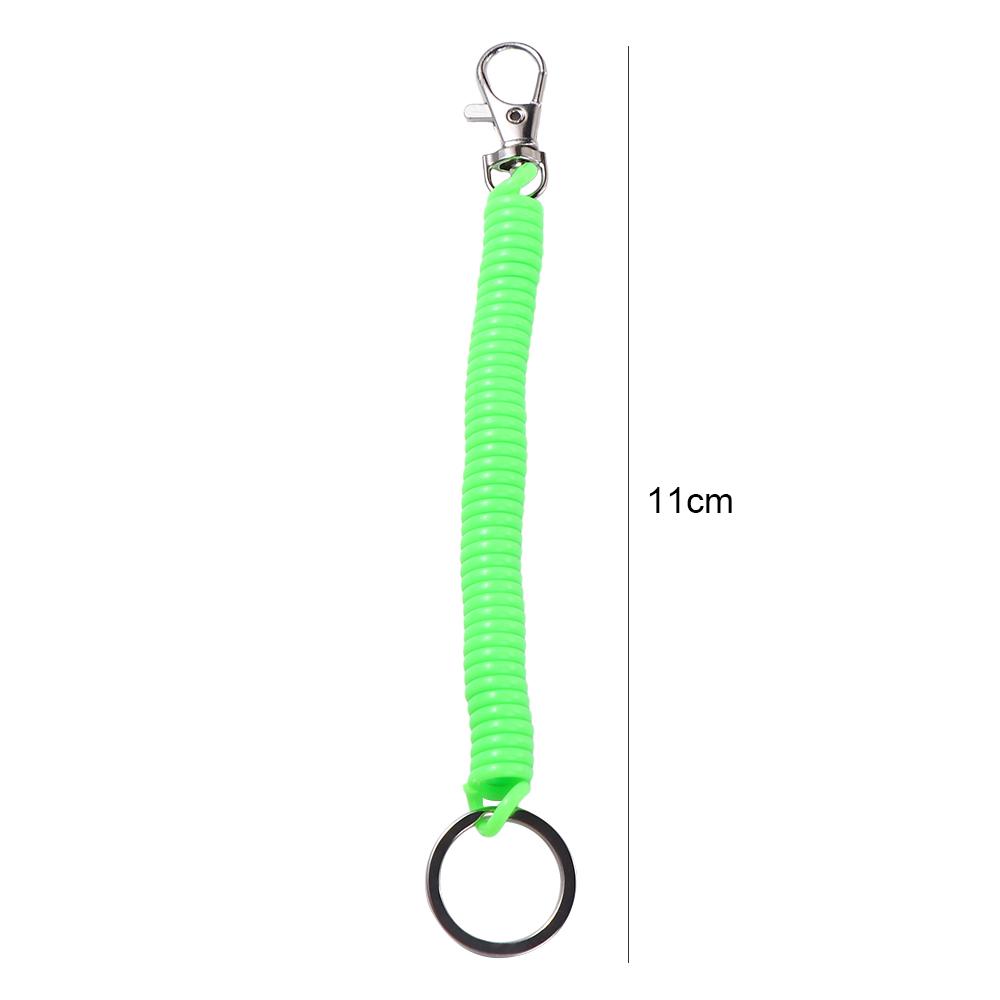 Lanyard Key Ring Key Chain Holder Stretch Spring Coil Anti-lost Lobster Clasp Keyring Key Hooks