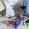 Cute Rabbit Shaped Trays Crafting Mold Flexible Silicone Container Mold For Making Rabbit Shaped Trays And Organizers