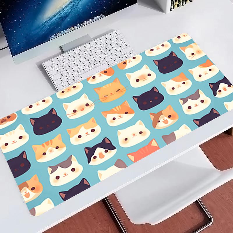 Cute Cartoon Cat Mouse pad Computer keyboard pad Anime Carpet Designed specifically Gaming accessories Large e-sports Mousepad