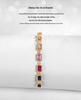 S925 Silver Gold-Plated Rainbow Zircon Bracelet with Multi-Color Gemstones - Luxurious Holiday Gift