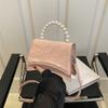 Fashion 2025 Summer New Fashion Design One Shoulder Crossbody Foreign Style Solid Color Retro Fresh Pearl Portable Crossbody
