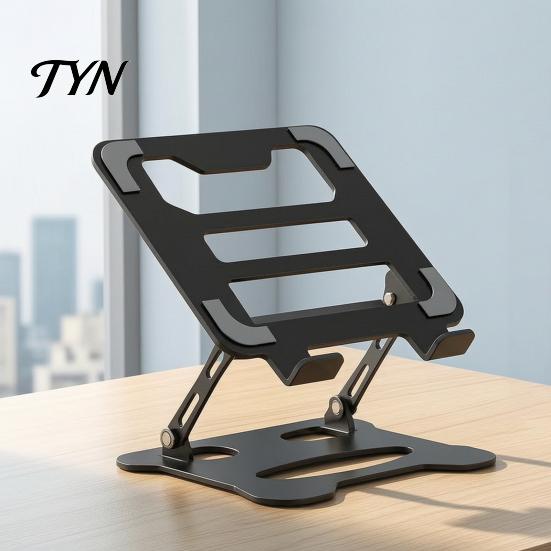 Heavy Duty Laptop Riser Foldable Stand for Desk, Portable Height Adjustable Computer Office Holder Holder, Ergonomic Ventilated Cooling