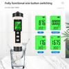 4-in-1 pH/H2/TEMP/ORP Tester Digital Hydrogen Ion Concentration Meter Water Quality Monitor for Aquarium Swimming Pool