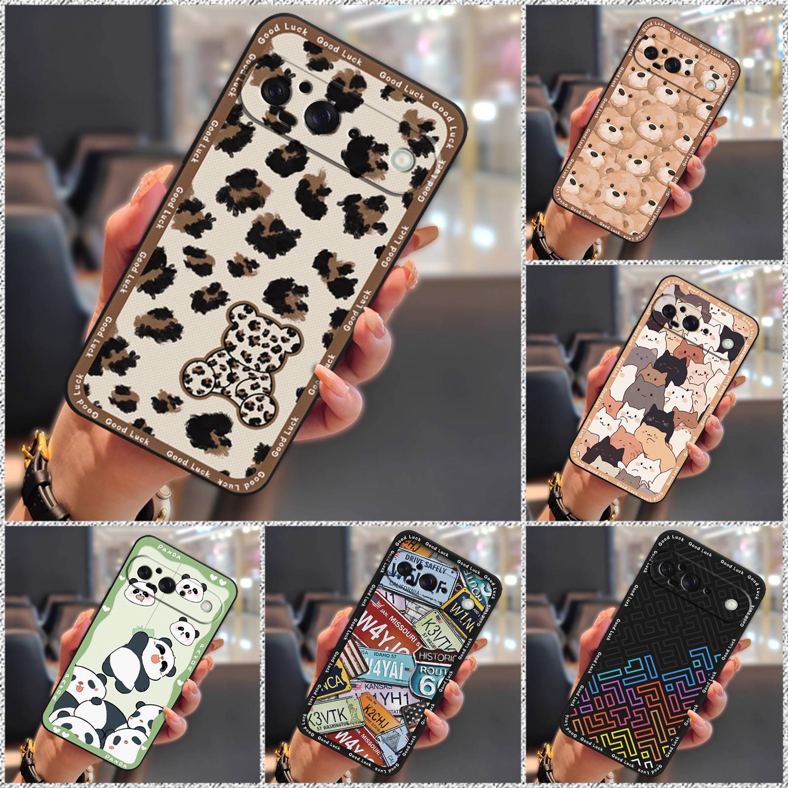 

Shockproof Waterproof Phone Case For Google Pixel9 Anti-knock protective Cover Fashion Design Cartoon Full wrap Silicone Google Pixel9