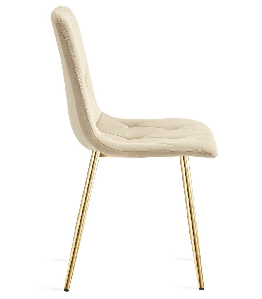 LIBRA Chair - Light Beige Velvet / Gold Legs X 2