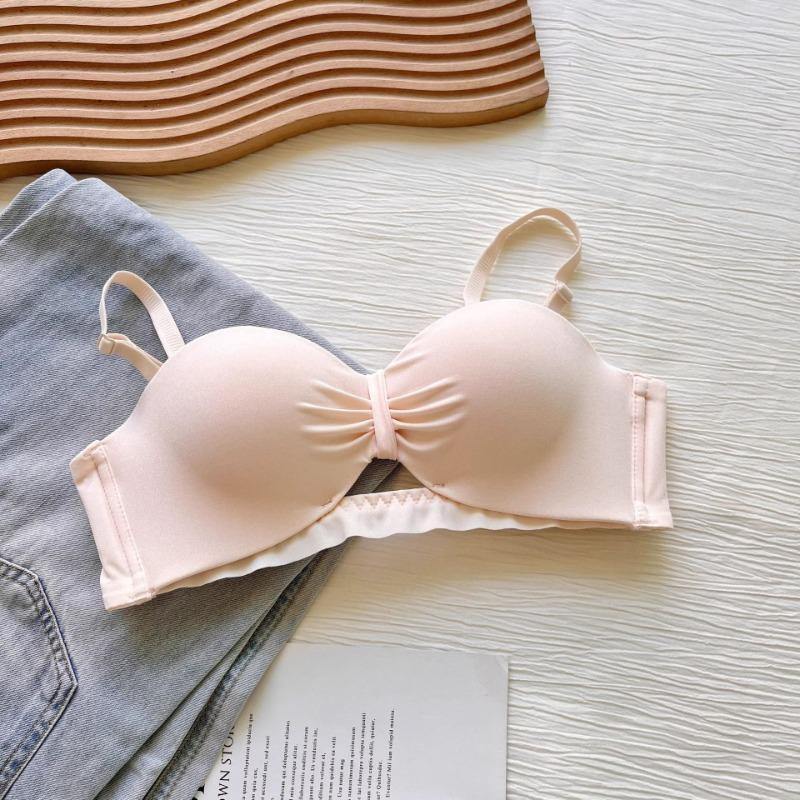 Women Feel Flat Chest Show Big Not Empty Cup Pure Desire No Underwire Small Chest Gathered Underwear