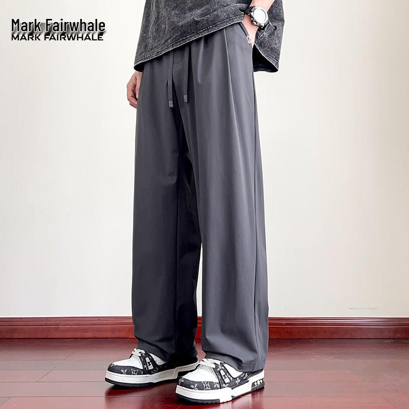 Mark Hua Fei Men's Ice Silk Straight-Leg Casual Pants