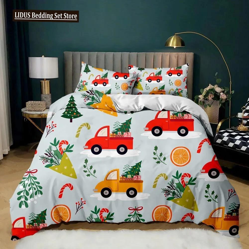 

Comforter Christmas Merry Christmas Tree Stockings Green Background Twin Bedding Set Double Queen King Polyester Qulit Comforter (quilt)-EU Single(135*200cm)3pcs