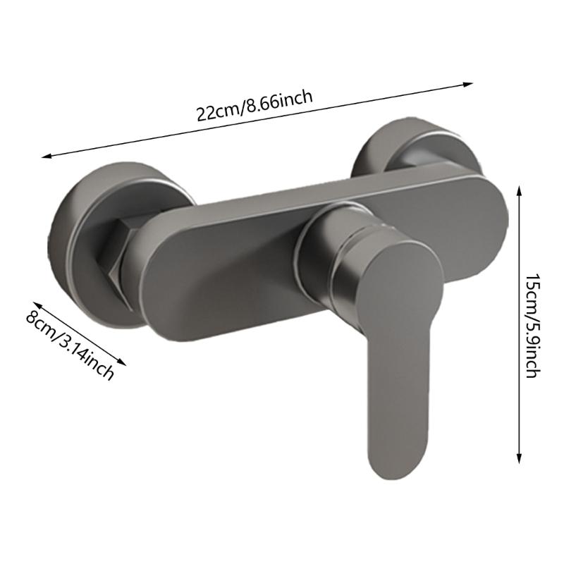 Robinet de douche mural moderne à poignée unique en laiton Mitigeur de bain à levier unique Mitigeur de douche mural pour la maison