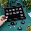 15Pcs Compact 3Cm Square Jewelry Storage Boxes With Clear Covers And PU Padding For Secure Gems Protections