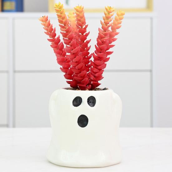 Ghost Planter Keramický roztomilý květináč duchů Halloween Ghost květináč s vtipnými výrazy Dárek pro milovníky sukulentů