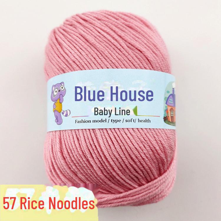 Blue Barbie Baby Yarn - 6-Strand, DIY Hand-Woven for Scarves and Slippers, Fine Hook
