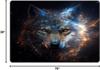 Galaxy Wolf Rug Fierce Animal Area Rugs Washable Funny Non Slip for Kids Bedroom Living Room Throw Rugs Carpet Durable Floor