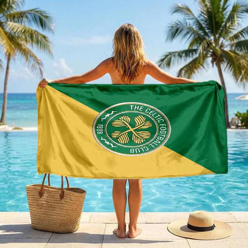 Asciugamano da Spiaggia Celtic FC Asciugatura Rapida Microfibra Assorbente Portatile da Viaggio Asciugamano da Nuoto