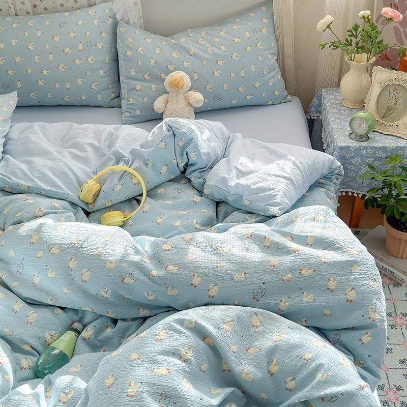Cotton Bedding Set Dormitory Student Bed 150x200cm 180x220cm 200x230cm 3 Or 4 Piece Soft Comfortable