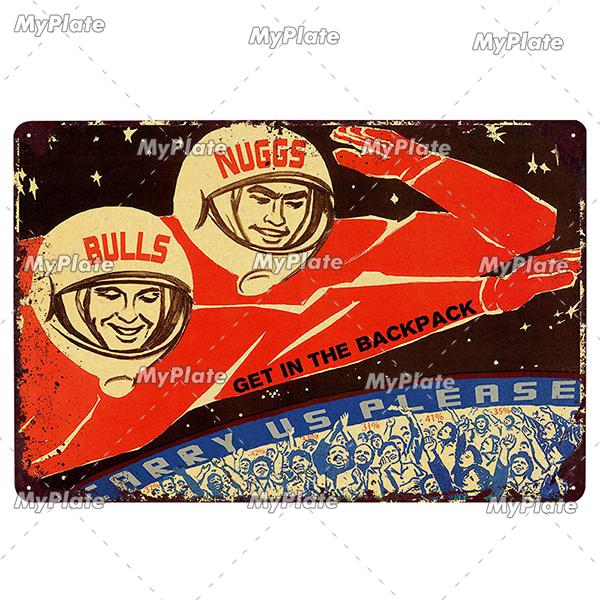 Vintage Russian Metal Sign Plaque Tin Sign CCCP Plate Wall Decor For Bar Club Man Cave The Space Race Poster