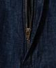 AOTT Linen Denim Wide Double-Pleat Bermuda Pants Dark Blue