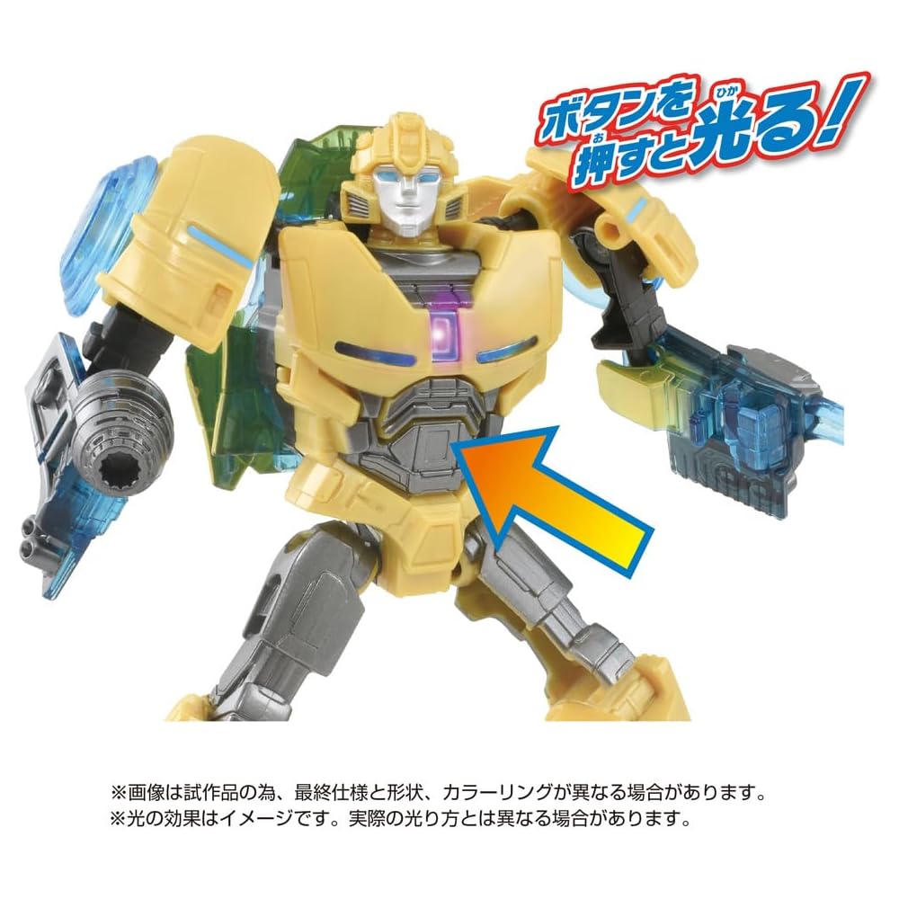 Transformers ONE Energon Glow Bumblebee Action Figure with Light-Up Features and Articulated Joints