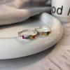 Women's Colorful Oil-Drip Brushed Letter Ring - Niche, Simple, Fashionable, Versatile Couple's Personality Ring