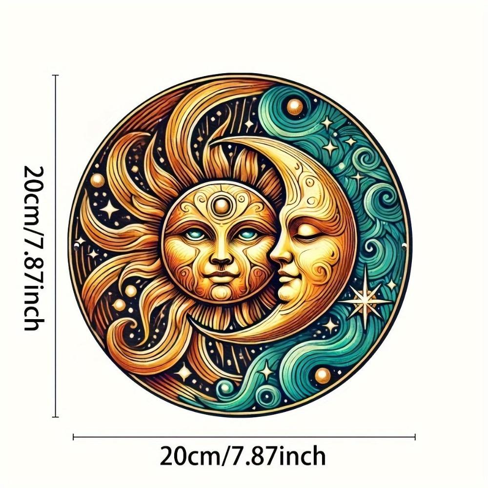 

Sun Moon Metal Wall Art Vintage Decor Home Office Cafe небо синє кольору