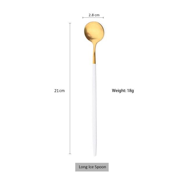 1 Pcs Gold Cutlery Stainless Steel Flatware Golden Knives Fork Spoon Black Cutlery Kitchen Tableware Dinnerware