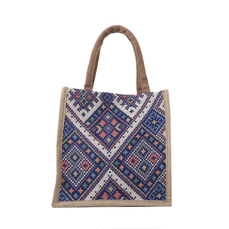 

Корейский стиль 2023 Модная сумка-тоут для студенток Ethnic синий