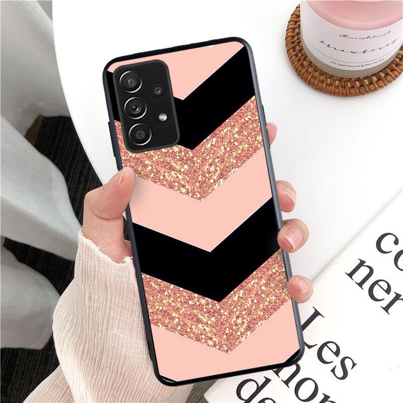 Neue Luxus Rose Gold Diamant Herz Telefon Fall Für Samsung Galaxy A13 A03 A12 A32 A71 A11 A21S A02 A52 A72 a51 A50 A70 A31 M31
