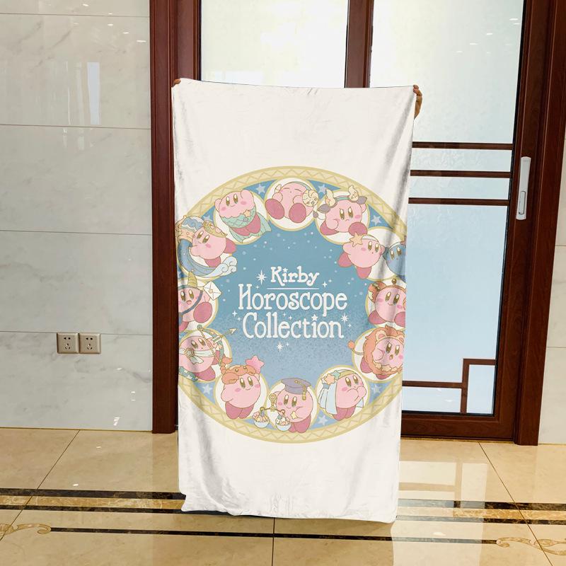 Kirby Cartoon Children's Bath & Beach Towels - Absorbent Couple Set