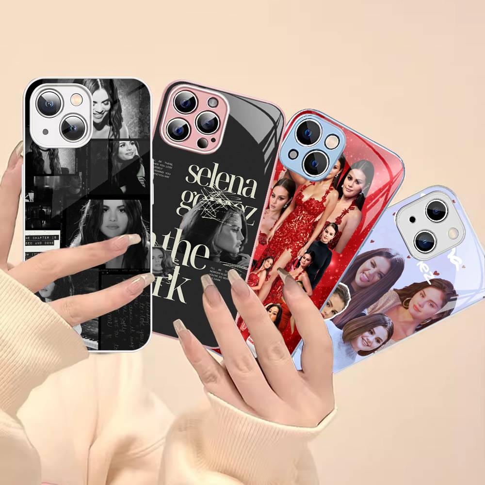 Singer Selena Gomez Tempered Glass For Iphone 14 13 12 11 Pro Mini XS MAX 14Plus X XS XR Fundas
